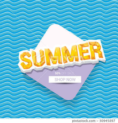 vector summer sale bright label design template . 30945897