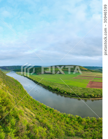 Dnister river bend canyon. Dnister river bend canyon. 30946599