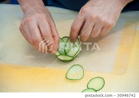 hands preparation shape flower with vegetables hands preparation shape flower with vegetables 30946742