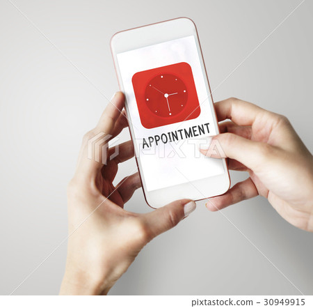 Time red analog alarm clock icon Time red analog alarm clock icon 30949915