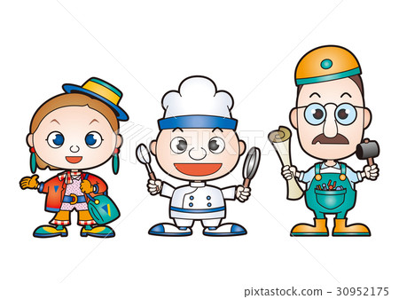 Food, clothing, shelter, character, fashion, chef, architect 30952175