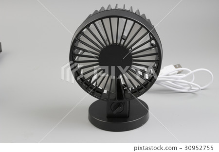 isolated black fan with usb at board isolated black fan with usb at board 30952755