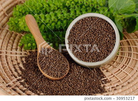 poppy seed and flower isolated on a background poppy seed and flower isolated on a background 30953217