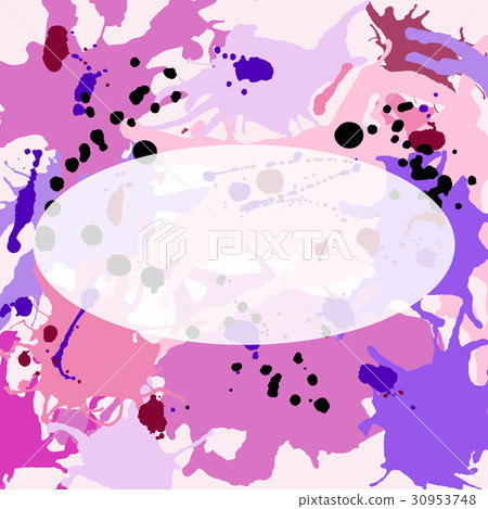 Pink maroon purple lilac ink splashes ellipse fram 30953748