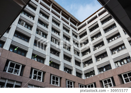 Low angle architectural exterior of Building Low angle architectural exterior of Building 30955577