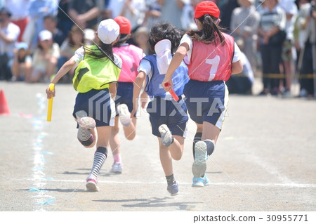 Elementary school sports festival selection relay 30955771