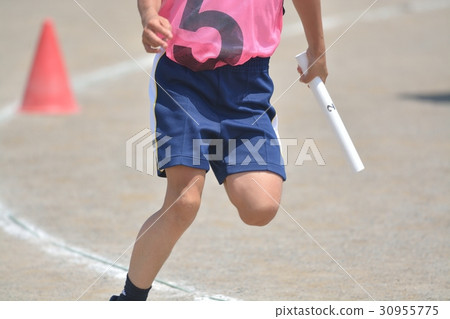 Elementary school sports festival selection relay 30955775