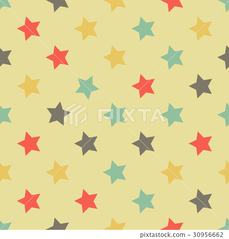 Retro pattern of colored stars Retro pattern of colored stars 30956662