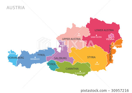 地圖 奧地利 共和國 30957216