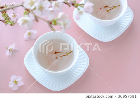 Sakura tea cherry blossoms 30957581