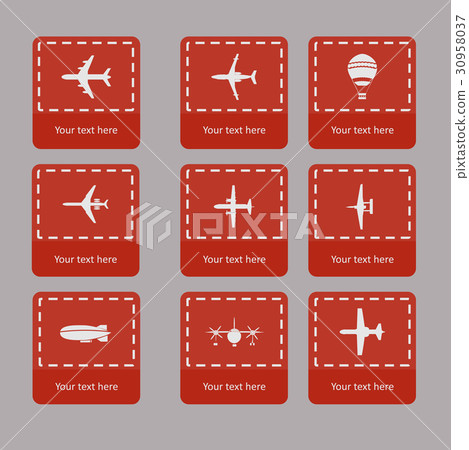 collection different airplane silhouettes. - Stock Illustration ...