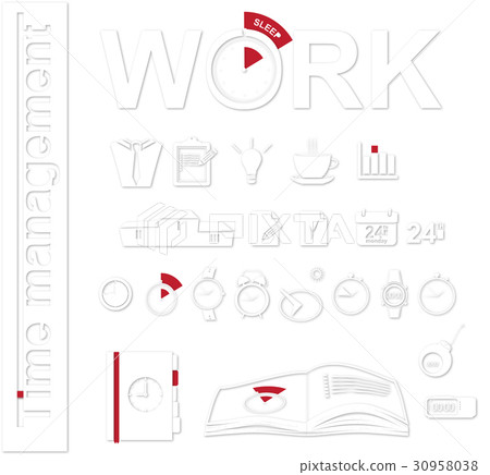 set icons. time management business set icons. time management business 30958038