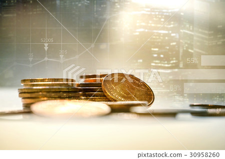 Coin money with finance and Invesment concept 30958260