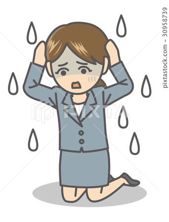 A woman holding a head A woman holding a head 30958739
