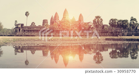 Angkor Wat Temple, Siem reap, Cambodia. retro effe Angkor Wat Temple, Siem reap, Cambodia. retro effe 30958770