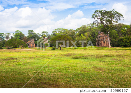 Angkor Thom gardens in front the Elephants Terrace 30960167