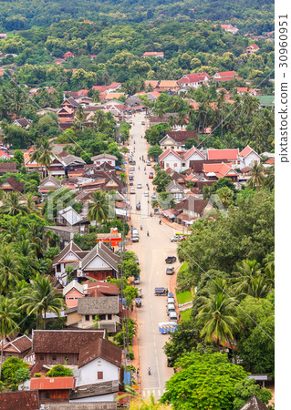 skyview and landscape in luang prabang, Laos. 30960951