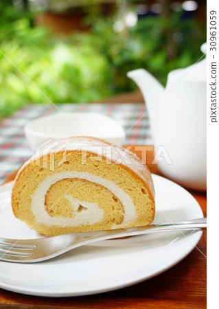 图库照片: 瑞士卷 果冻卷 夹心蛋糕