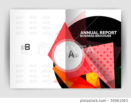 Triangle business print template Triangle business print template 30961063