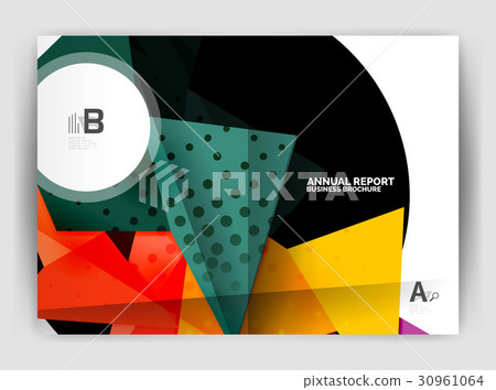 Triangle business print template Triangle business print template 30961064