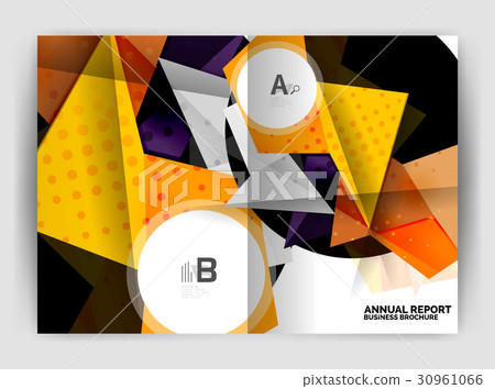 Triangle business print template Triangle business print template 30961066