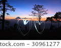 drawing light two hearts by flashlight 30961277