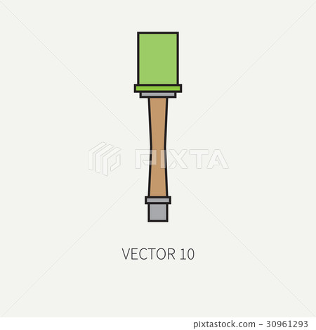 Line flat color vector military icon - hand Line flat color vector military icon - hand 30961293