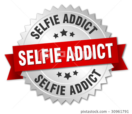 selfie addict round isolated silver badge selfie addict round isolated silver badge 30961791