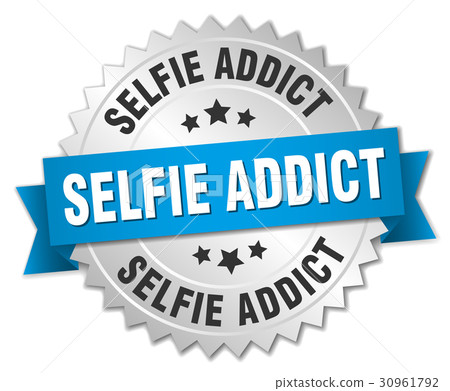 selfie addict round isolated silver badge selfie addict round isolated silver badge 30961792