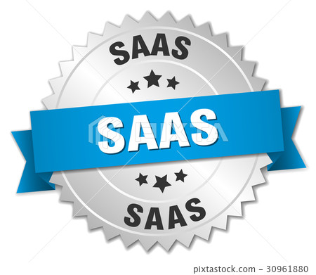 saas round isolated silver badge saas round isolated silver badge 30961880