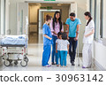 Asian Indian Family, Doctor and Nurse in Hospital  30963142