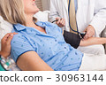 Senior Woman Hospital Blood Pressure Check  30963144