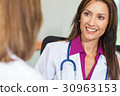 Woman Doctor in Hospital Meeting with Colleague 30963153