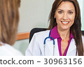 Woman Doctor in Hospital Meeting with Colleague 30963156