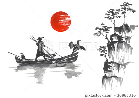 Japan Traditional japanese painting Sumi-e art 30963310