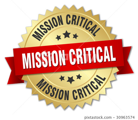 mission critical round isolated gold badge mission critical round isolated gold badge 30963574