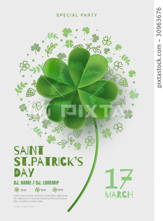 Poster in the pub on St Patrick's Day. 30963676
