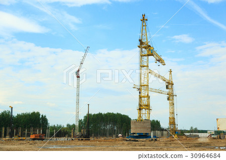 construction with cranes 30964684