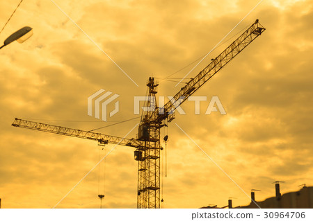 construction with cranes 30964706