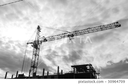 construction with cranes 30964709