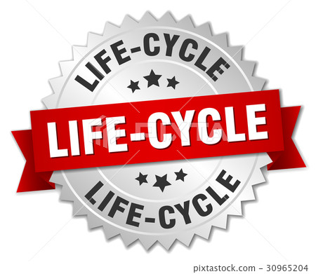 life-cycle round isolated silver badge life-cycle round isolated silver badge 30965204