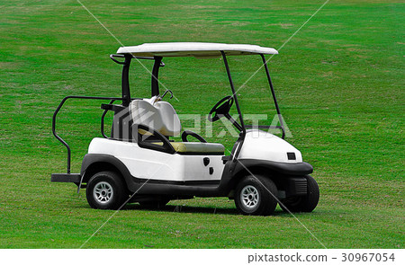 glof car on green background 30967054