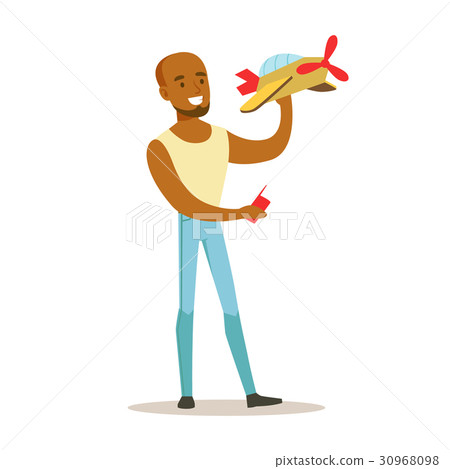 Young woman launching radio controlled airplane Young woman launching radio controlled airplane 30968098