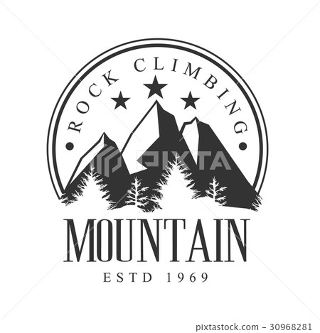 Mountain rock climbing logo. Mountain tourism Mountain rock climbing logo. Mountain tourism 30968281