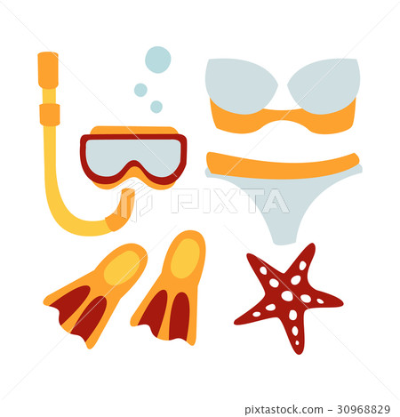 Women swimsuit and accessories for diving 30968829