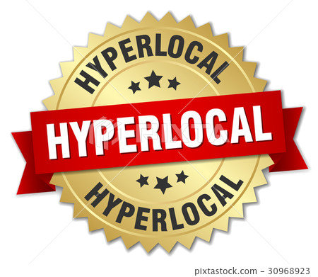 hyperlocal round isolated gold badge hyperlocal round isolated gold badge 30968923