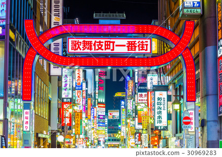Tokyo scenery of Shinjuku Kabuki-cho Ichibanchora entrance 30969283