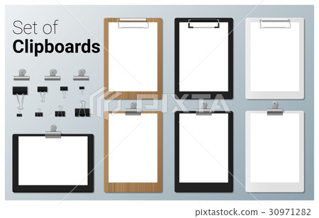 Set of realistic clipboards Set of realistic clipboards 30971282