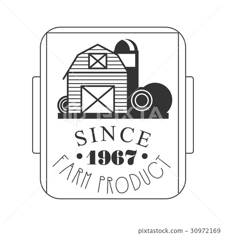 Farm product since 1967 logo. Black and white 30972169