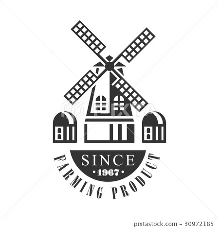 Farming product since 1967 logo. Black and white 30972185